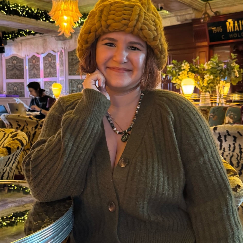 SOLD Handmade Mustard Beanie